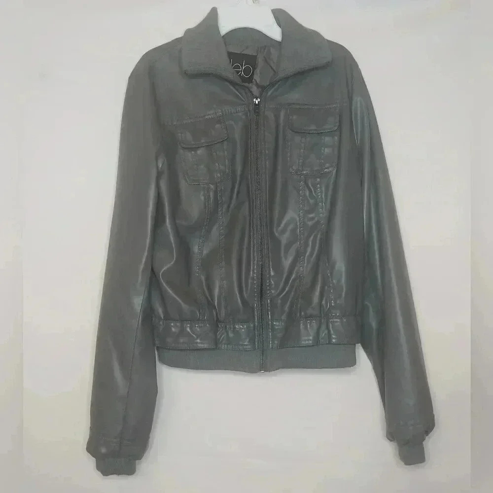 Deb, Y2K, Vegan Moto Jacket, Size L